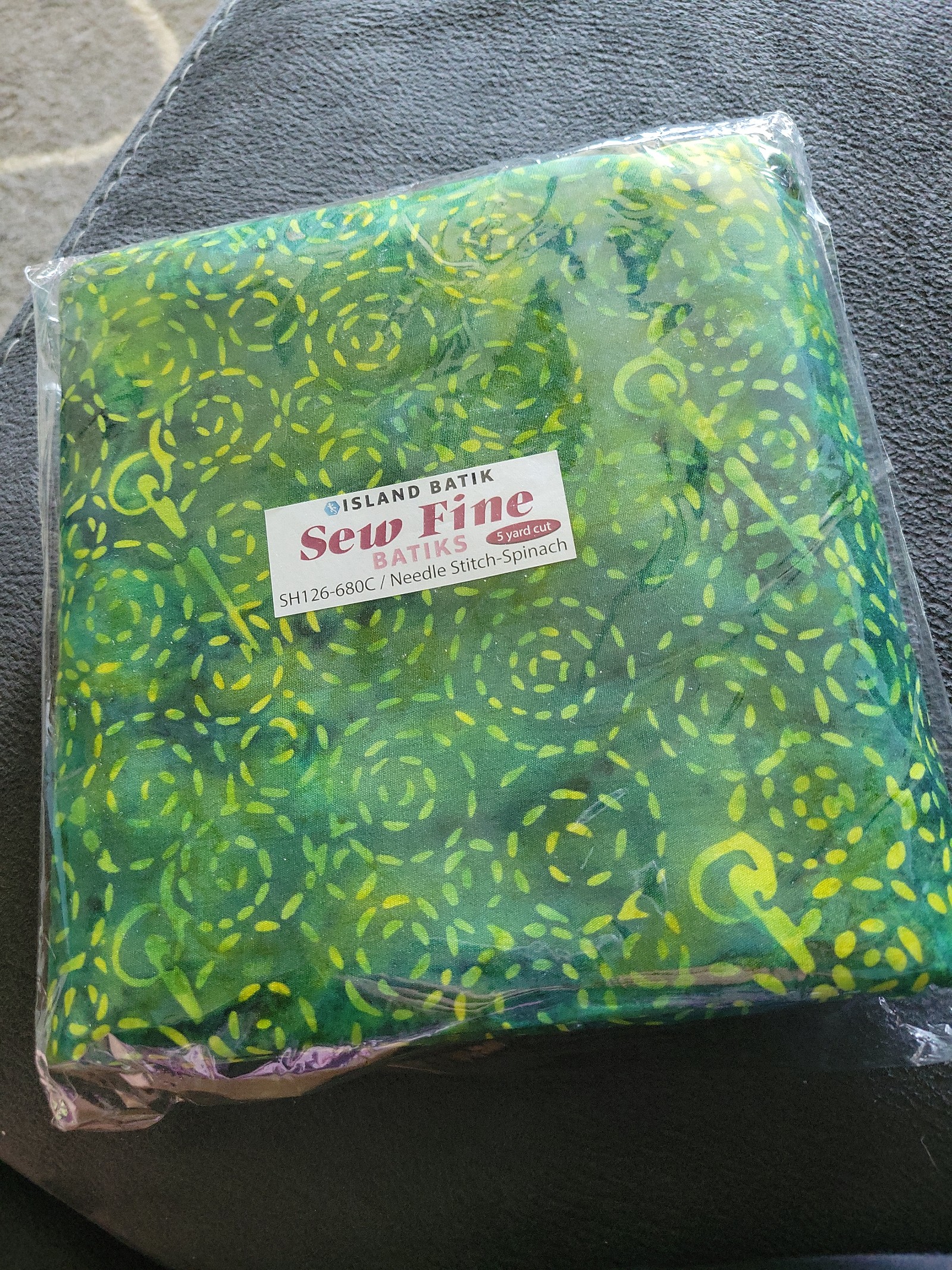 Sew fine bariks. 5 yards fabric. Spinach color