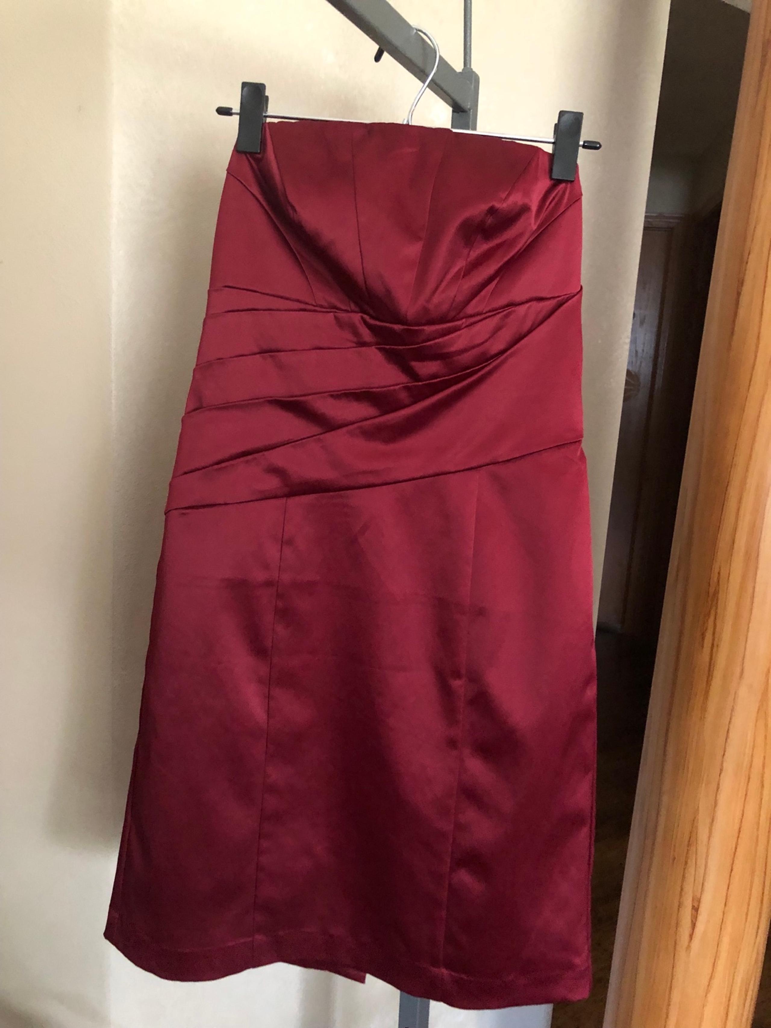 Women's The Limited Maroon Dress Strapless size 6 EUC!