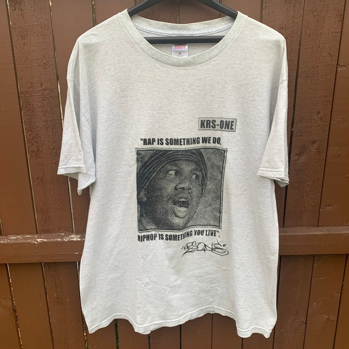 Vintage 90s krs one rap tee t shirt XL f