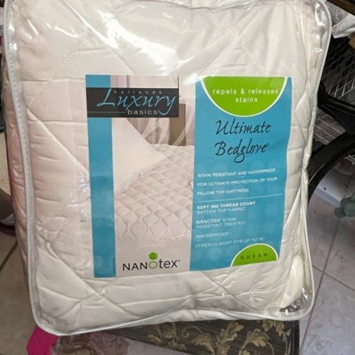 HOLLANDER LUXURY BASICS Sleep QUEEN PLLOW TOP Mattress Protector. Excel Cond