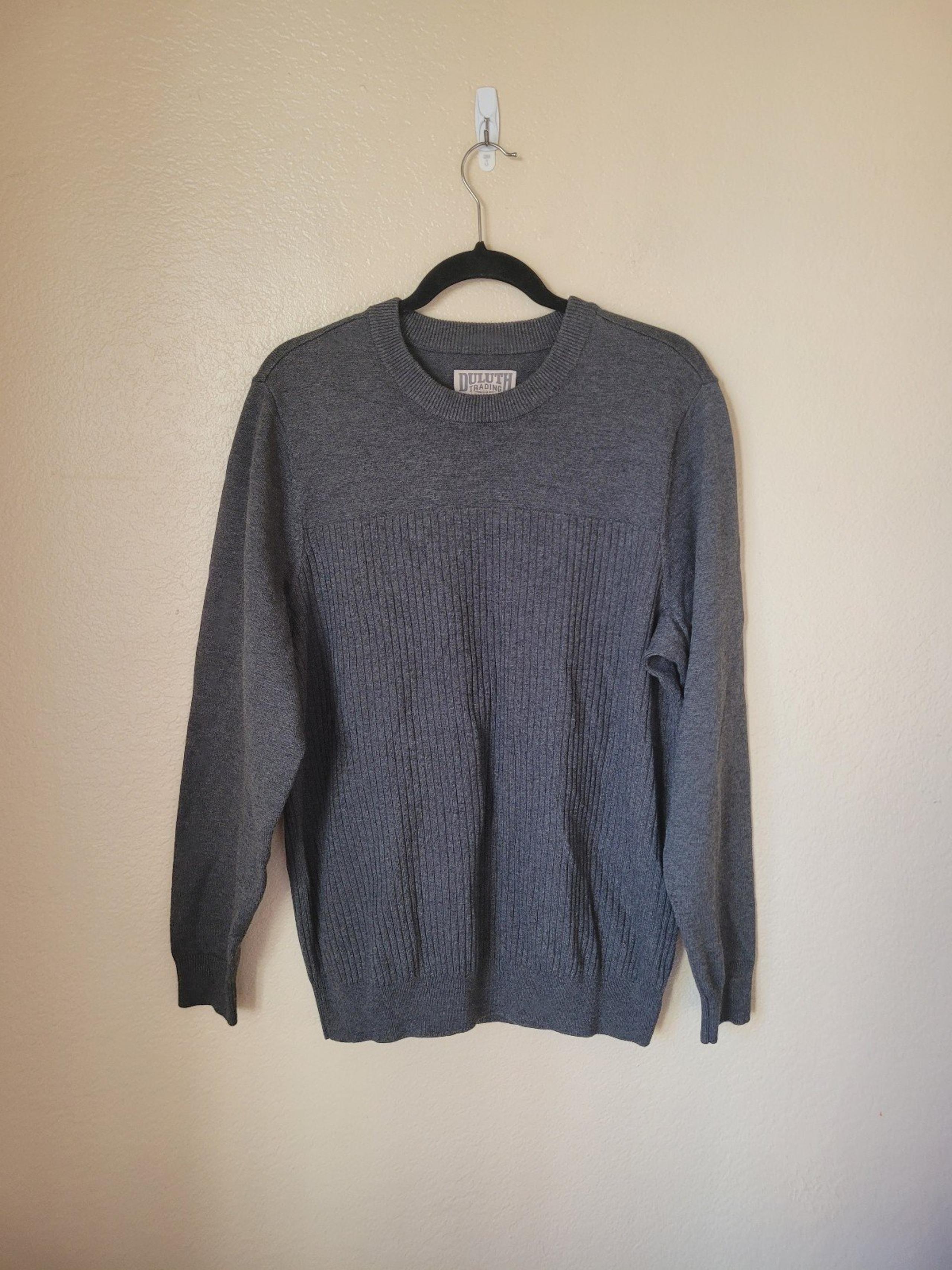 Duluth Trading Co Mens Wool Blend Crew Neck Sweater Medium