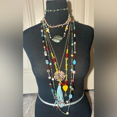 Boho jewelry lot with necklaces, bracelets, and earrings