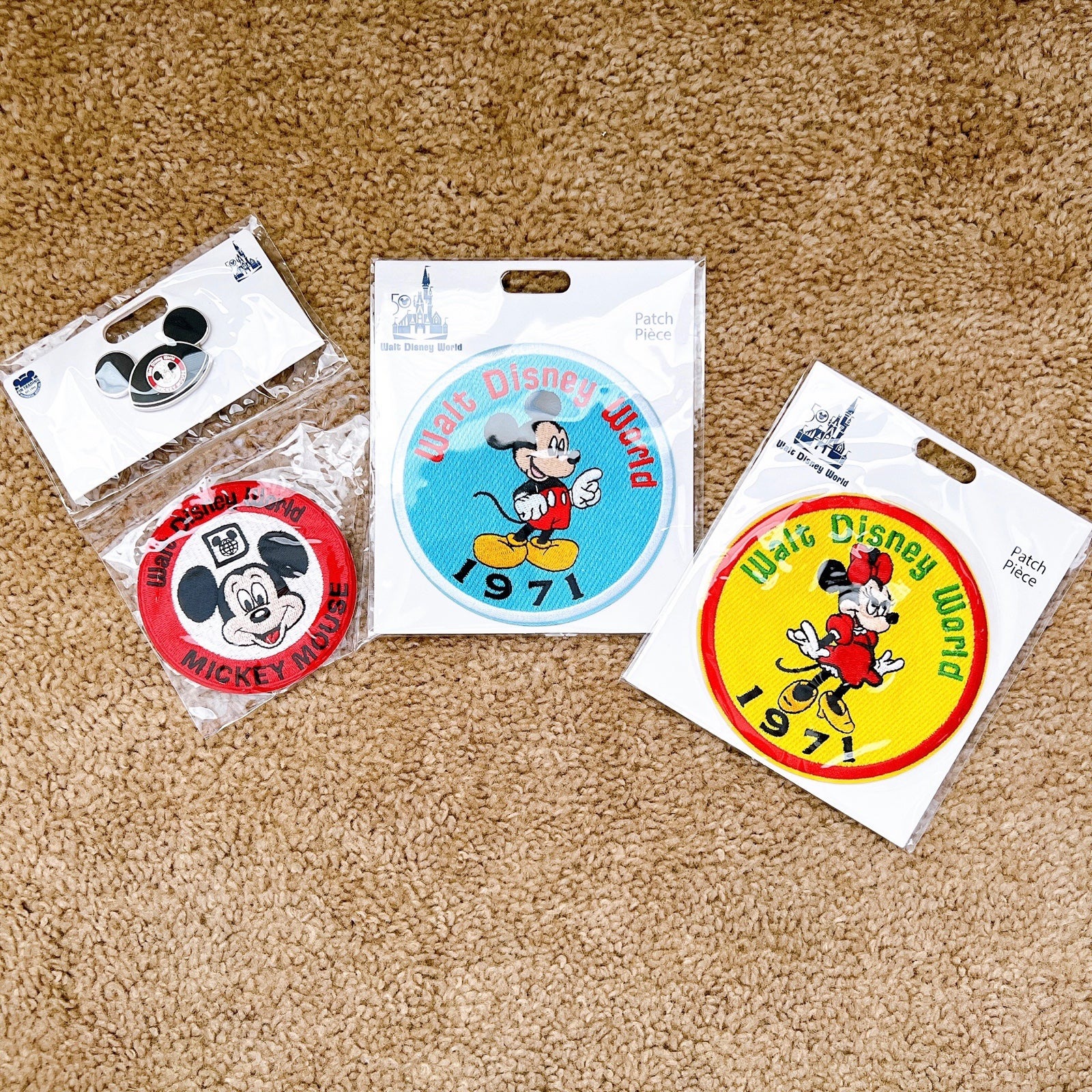 Disney world 50th anniversary vault collection patches set of three