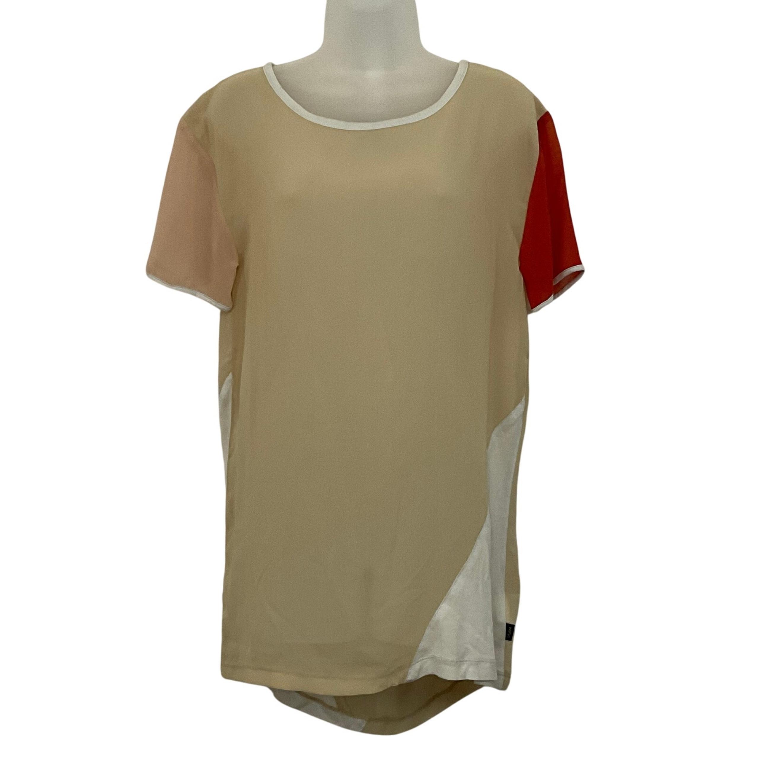 WESC Women’s Color Block Semi Sheer Tee Size XS