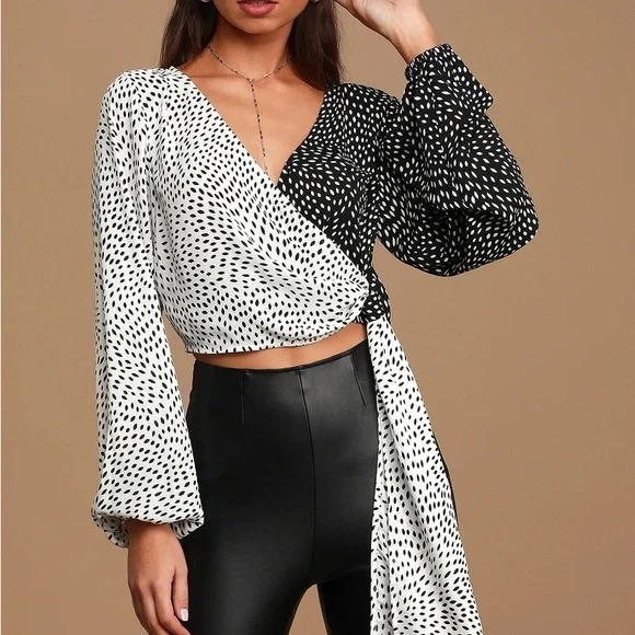Zemeta Frap - Beige Rosette Top - Ruffled Chiffon Top - Y2K