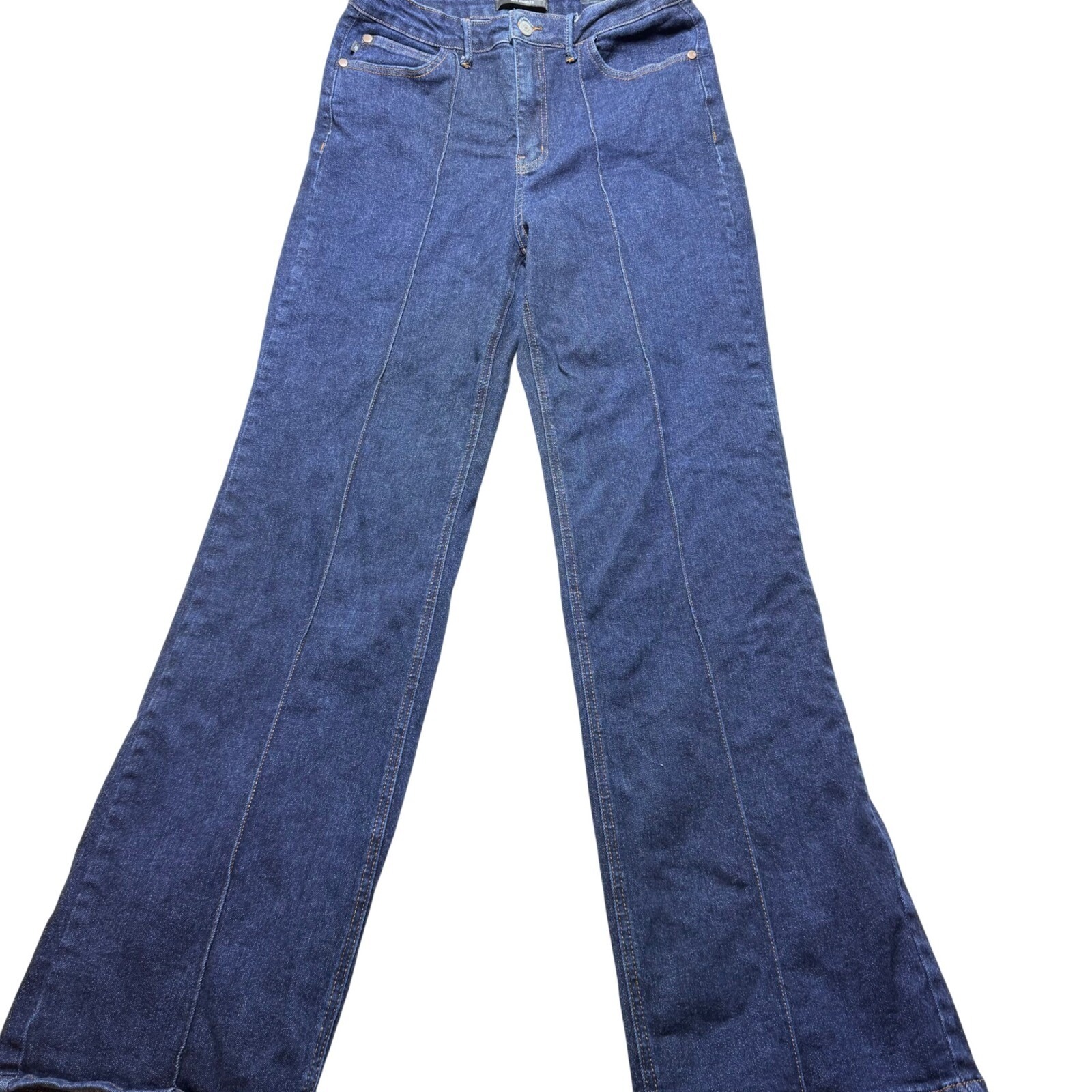 Judy Blue Jeans womens 11/30 dark wash Wide Leg High Waist Denim Stretch