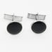 Man's Cufflink Vintage Stainless Steel/ Onyx