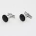 Man's Cufflink Vintage Stainless Steel/ Onyx
