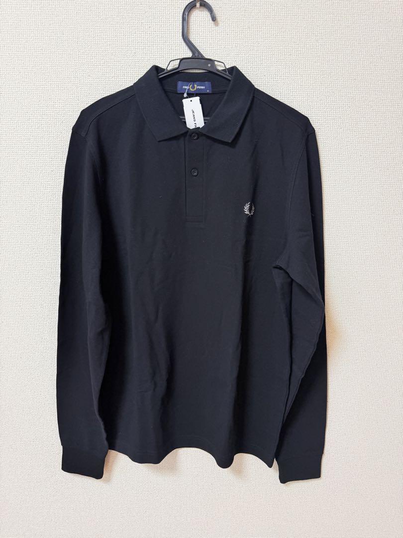 FRED PERRY Long Sleeve Polo Shirt BLACK M Black