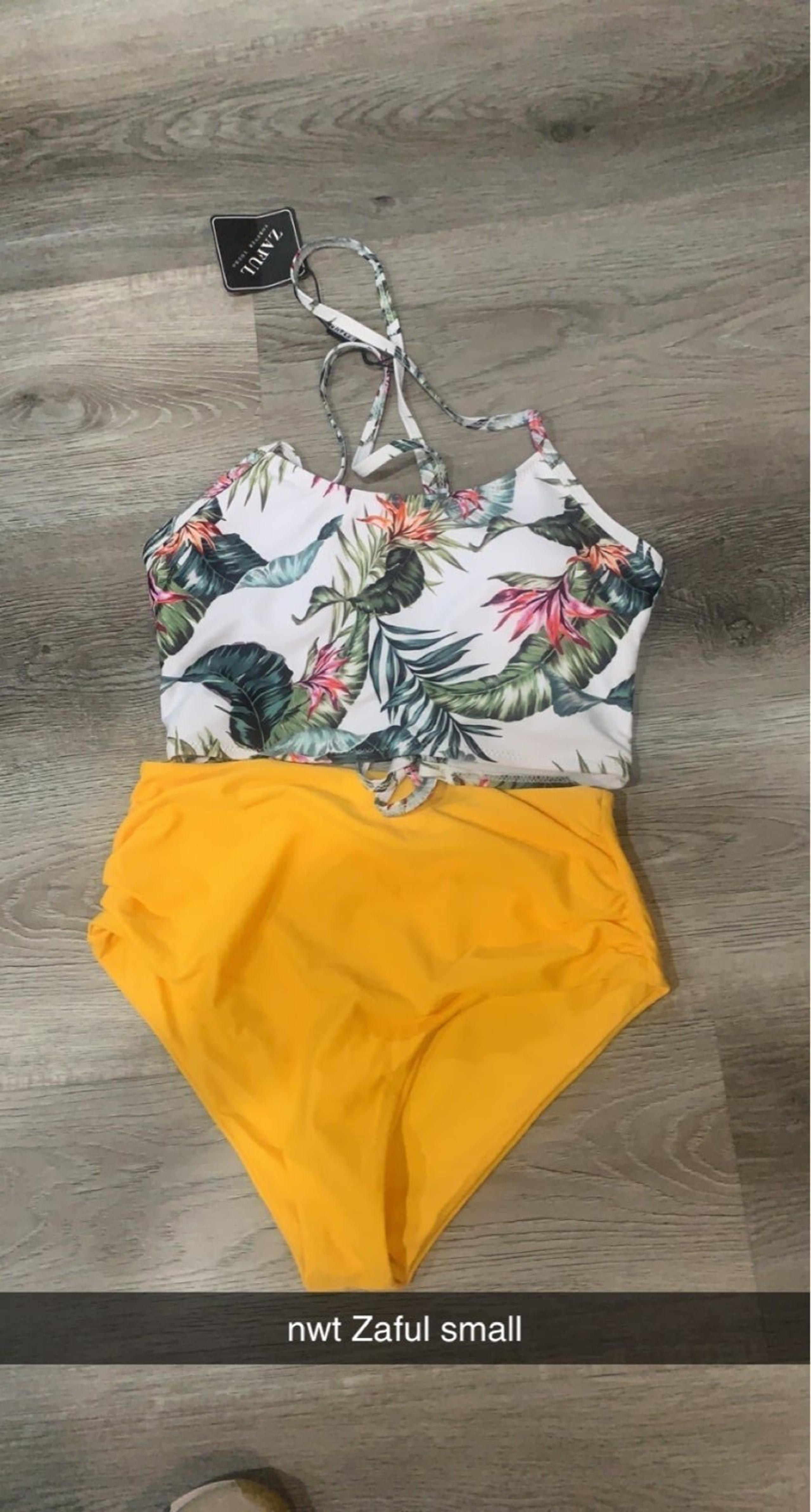 Bikini Swimsuit NWT womens Zaful Floral High Waist