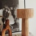 Natural and Black raffia lamp, raffia lampshade, Handmade in Rattan,wicker shade