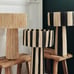 Natural and Black raffia lamp, raffia lampshade, Handmade in Rattan,wicker shade