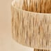 Natural and Black raffia lamp, raffia lampshade, Handmade in Rattan,wicker shade