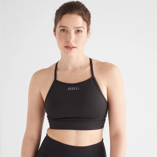 NWT NOBULL Women’s Black High Neck Halter Style Sports Bra CrossFit- Size XS