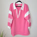 NEW We The Free Clean Prep Polo Large Camellia Combo Slouchy Oversized OB1699915