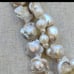 Long baroque pearl and agate neckace