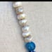 Long baroque pearl and agate neckace