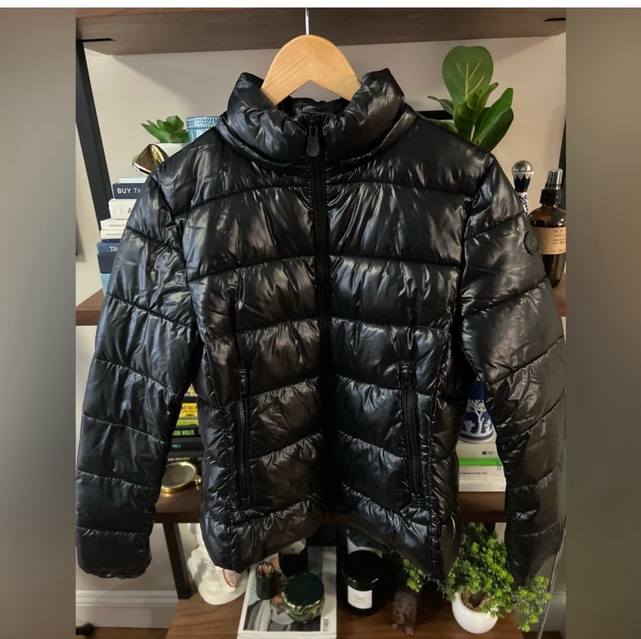 ダウンジャケット・コート SAVE THE DUCK FW25 COSMARY (D31470W LOVE2110000) Save The Duck Black Puffer Jacket With Removable Hood In