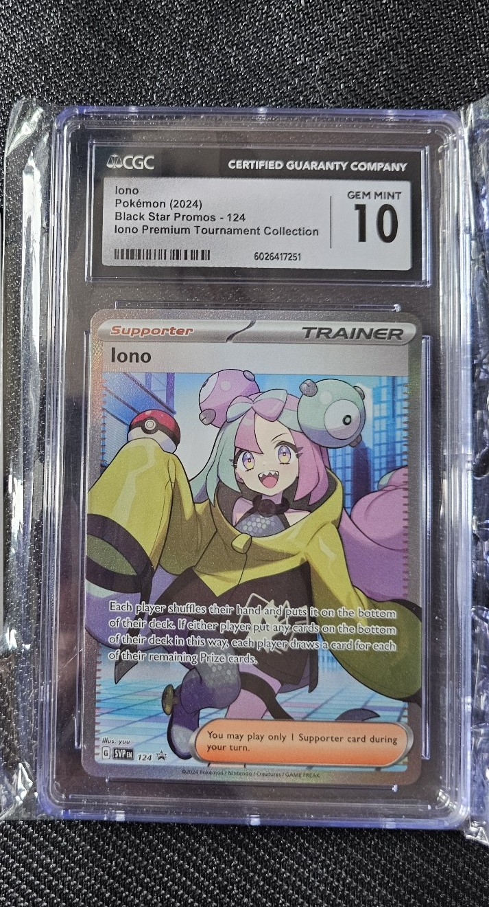 Pokemon iono 124 black star promo cgc 10