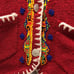 Vtg Star Cody knit vest cardigan beaded Native American look 80% silk