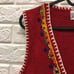 Vtg Star Cody knit vest cardigan beaded Native American look 80% silk