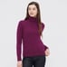 ORDOS Pure Cashmere Purple Turtleneck Sweater Small
