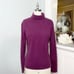 ORDOS Pure Cashmere Purple Turtleneck Sweater Small