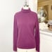 ORDOS Pure Cashmere Purple Turtleneck Sweater Small