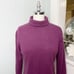 ORDOS Pure Cashmere Purple Turtleneck Sweater Small