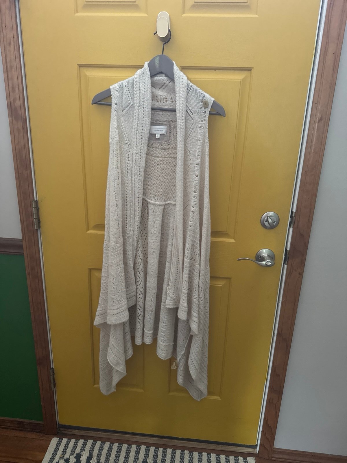Angel of the North Cream Wool Blend Boho Cottagecore Cardigan Sweater Sz M/L