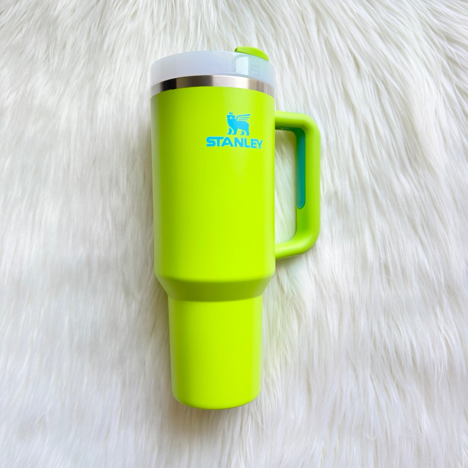 Stanley 40 oz tumbler in bright lime