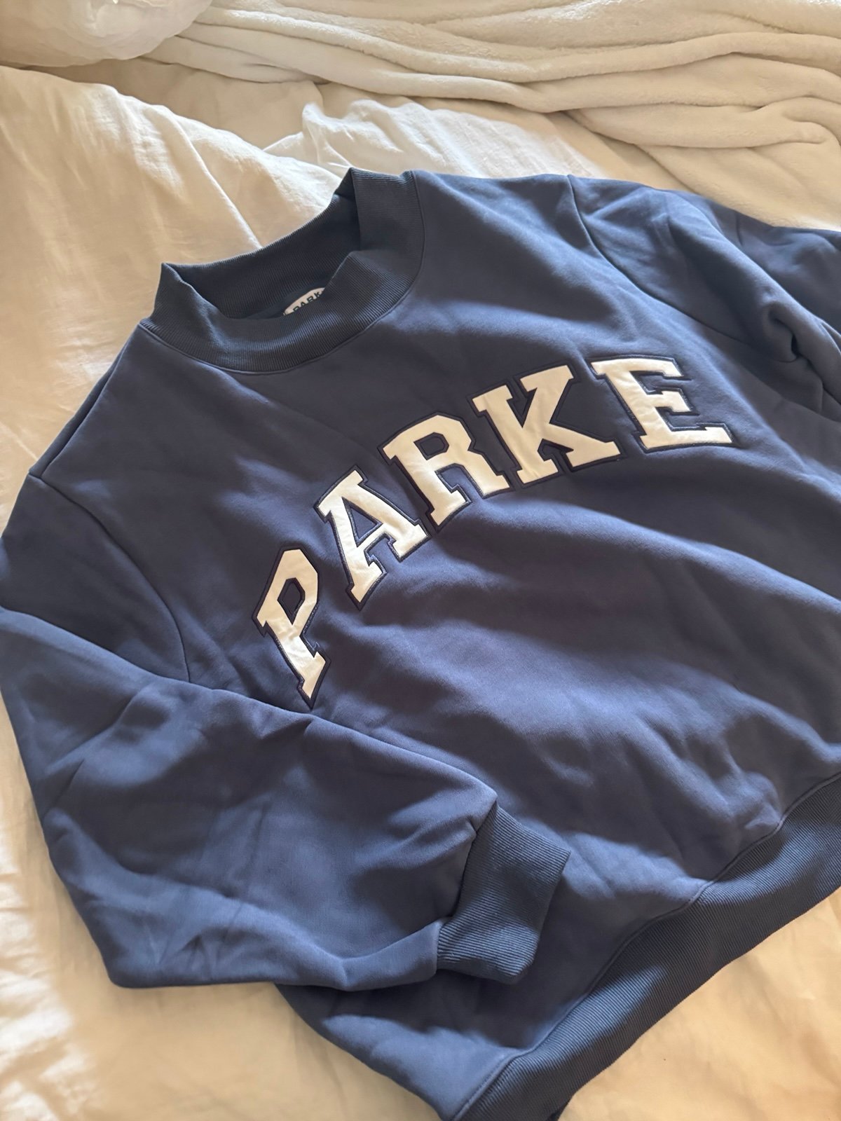 Parke Mockneck Sweatshirt Sapphire Blue XXL