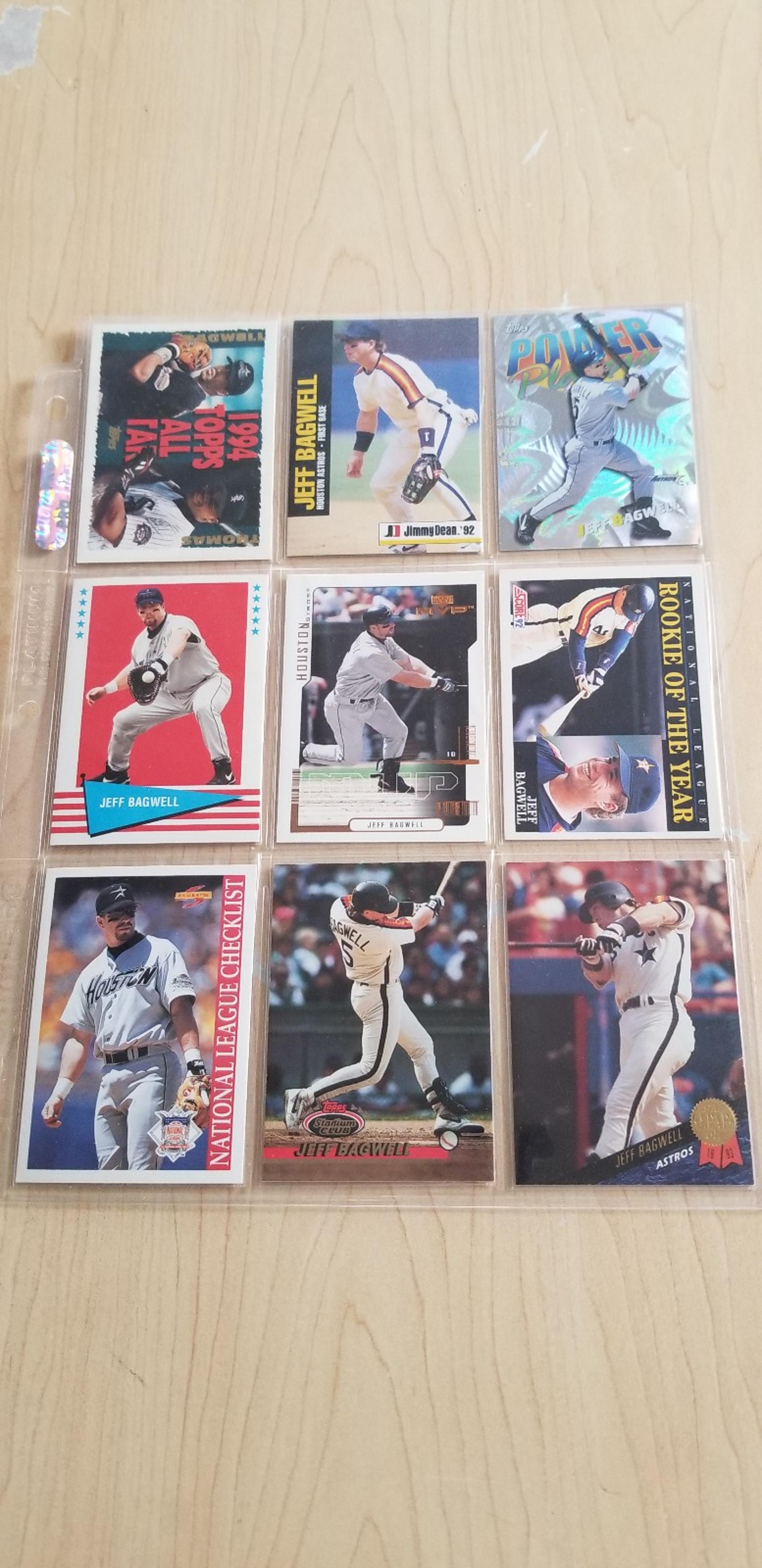 9 MLB Baseball Player Trading Cards/ Bagwell