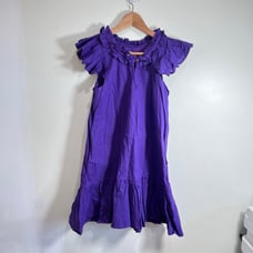 Never a wallflower new with defects Rachel Dress Purple Cotton Windowpane XS