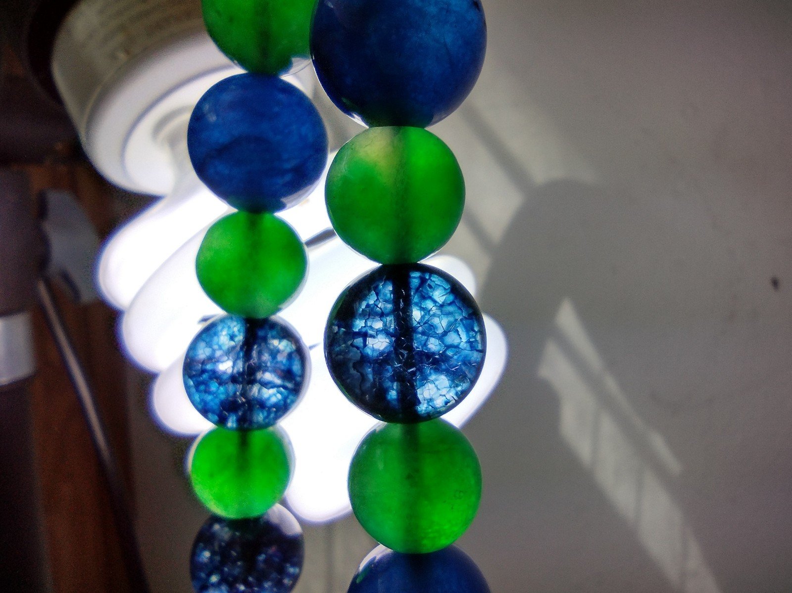 Crystal necklace Trios with rutilates: bg4198