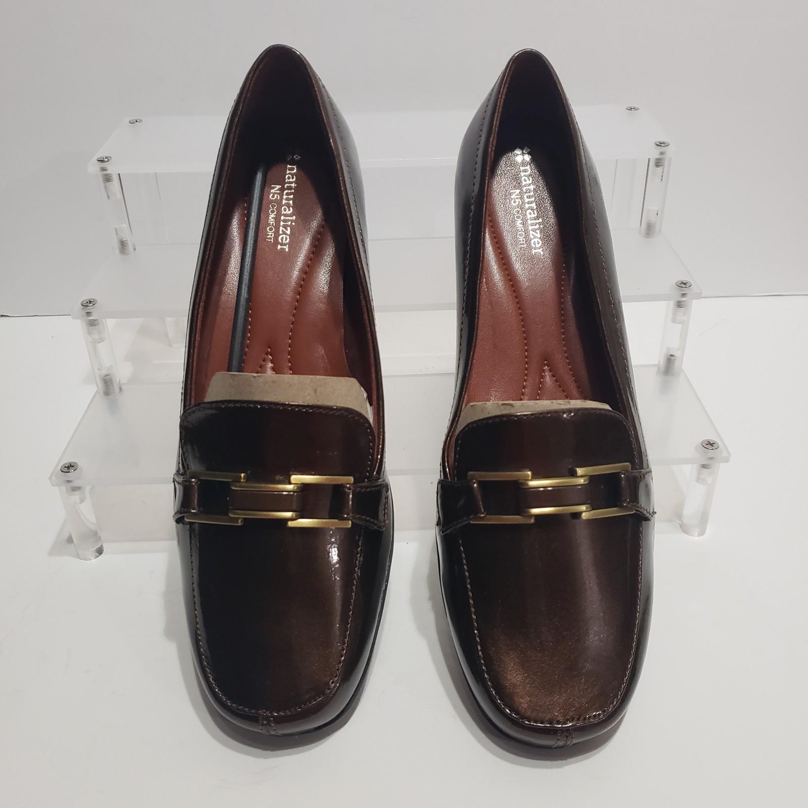 Naturalizer Rainee Brown Patent Leather flats Loafer Shoes 10