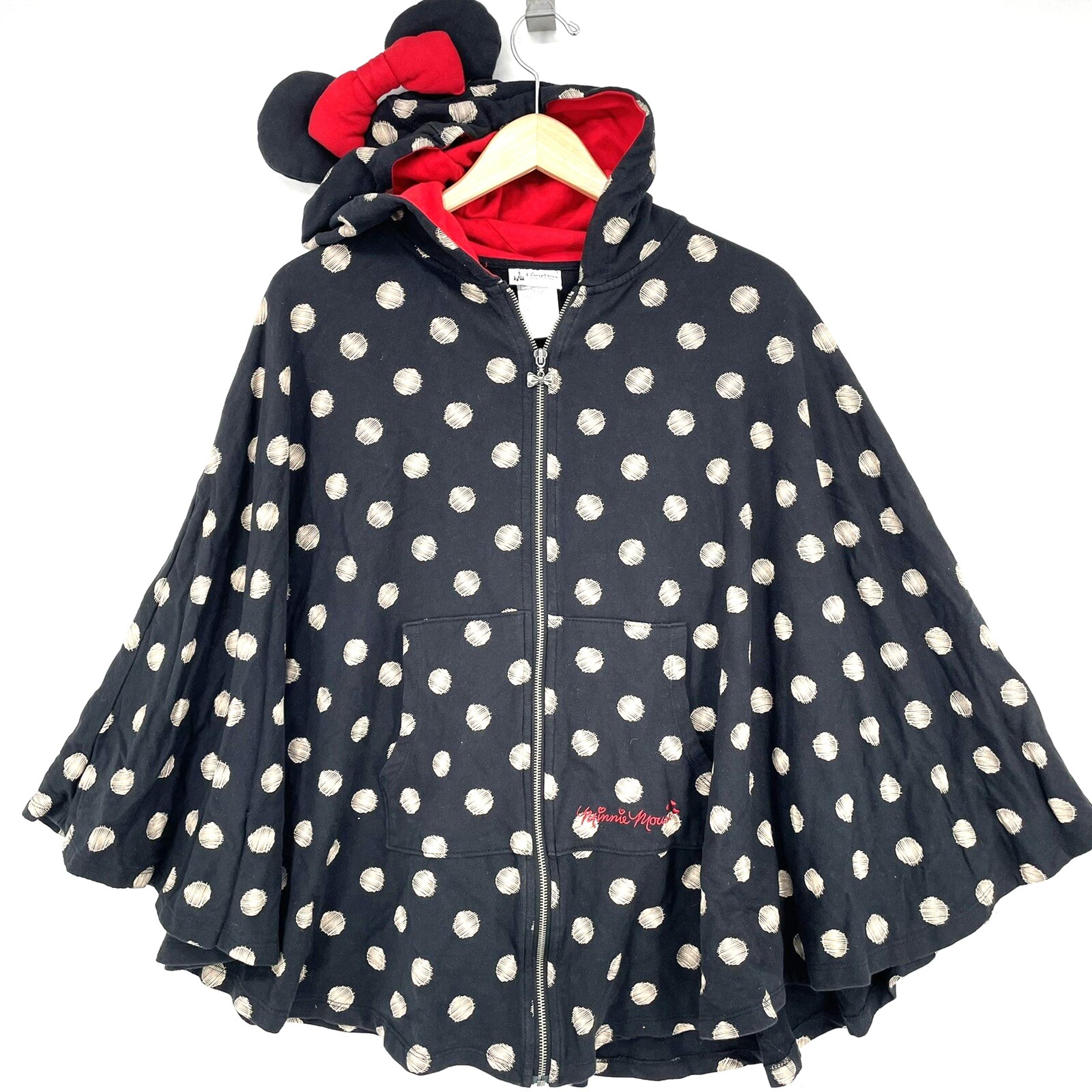 Disney Womens Minnie Mouse Hooded Cape Capelet Pocket Size XL Cosplay Parks