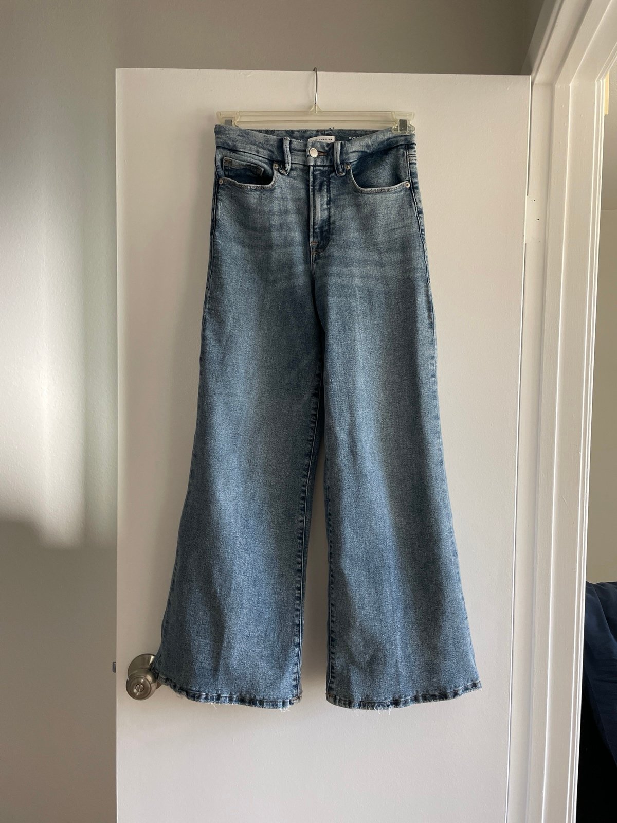 Good American good waist palazzo jeans