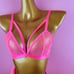 Neon Pink Triangle Harness Garter Set
