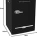 BLACK 3.2 Cu Ft Black Retro Bar Fridge with Side Bottle Opener-fgds55