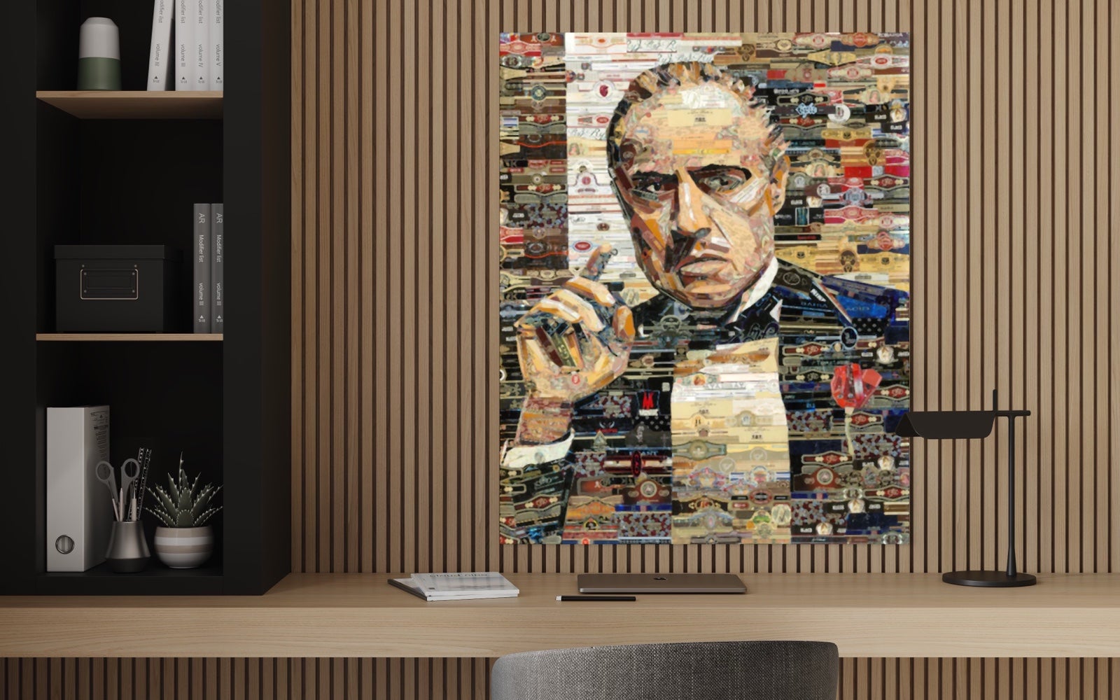 17”x24” Godfather Cigar Band Art Canvas- Ready to Hang