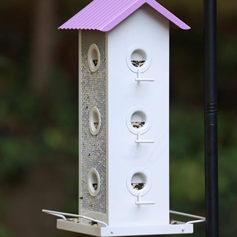 Bird Feeders for Outdoor Hanging, All-Metal, 12-Port Finch Feeder with Weatherpr