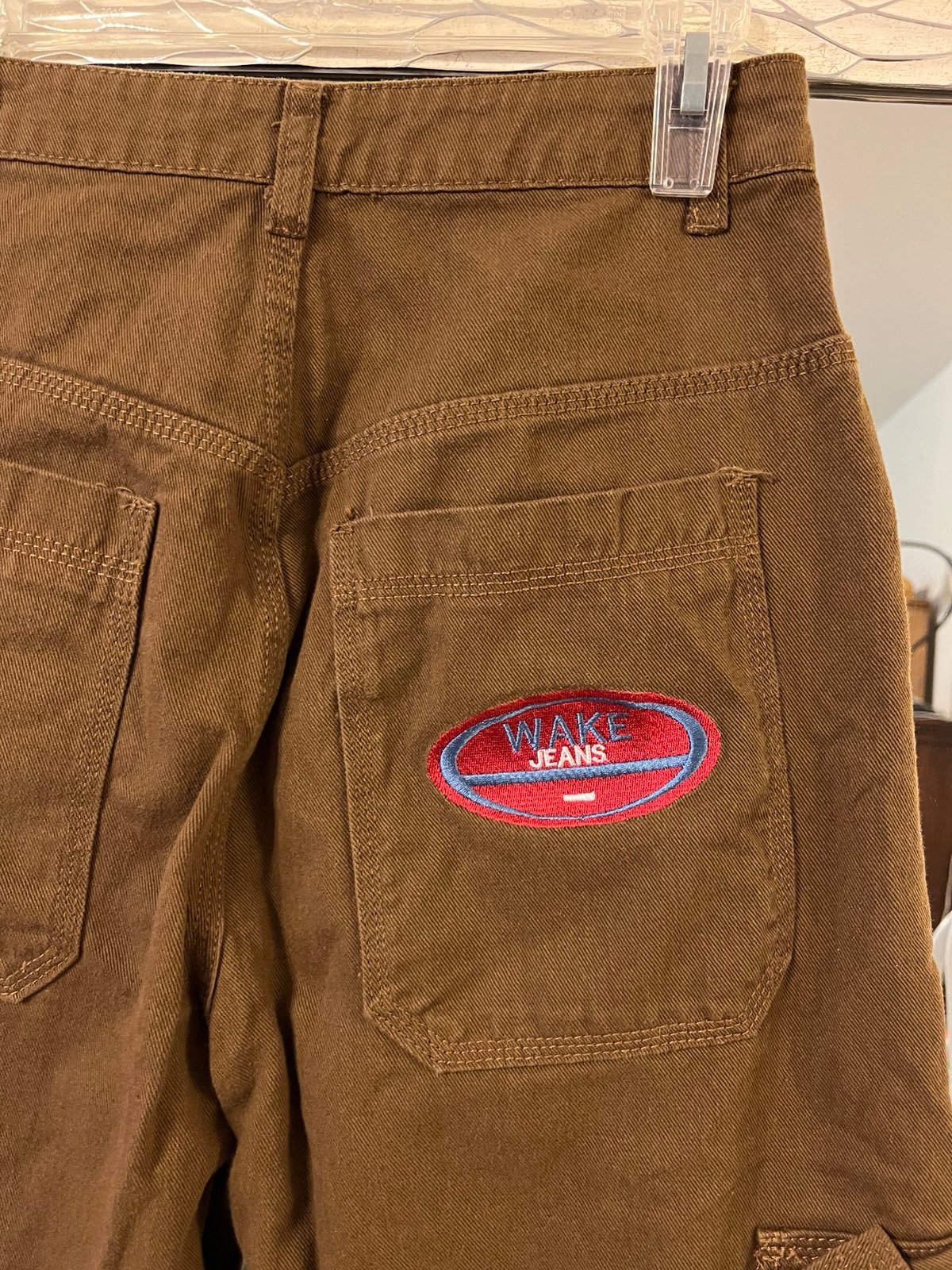 Brown cargo Wake jeans / pants size small