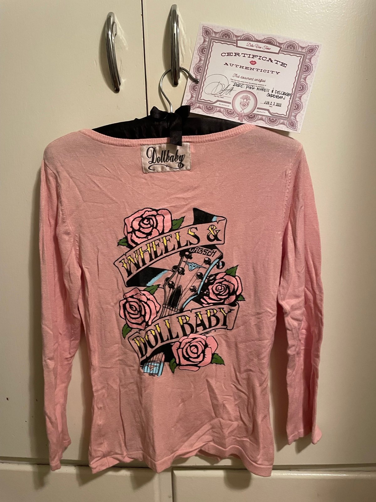 Wheels & dollbaby cardigan owned by dita von TEESE rare with certificate