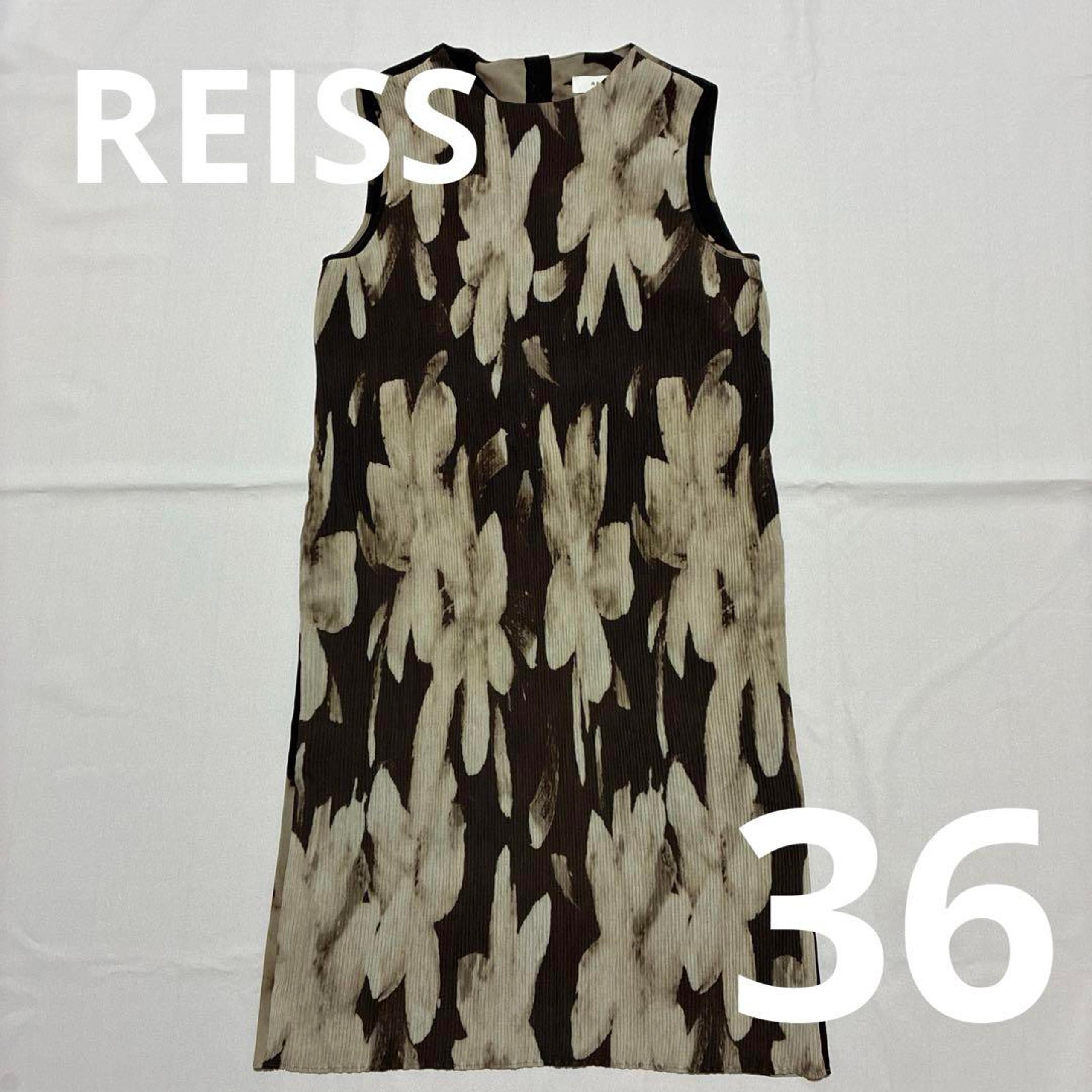 REISS brown floral sleeveless dress, size 36