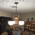 5 Lamp Rustic Iron and Brass Chandelier