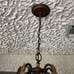 5 Lamp Rustic Iron and Brass Chandelier