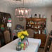5 Lamp Rustic Iron and Brass Chandelier