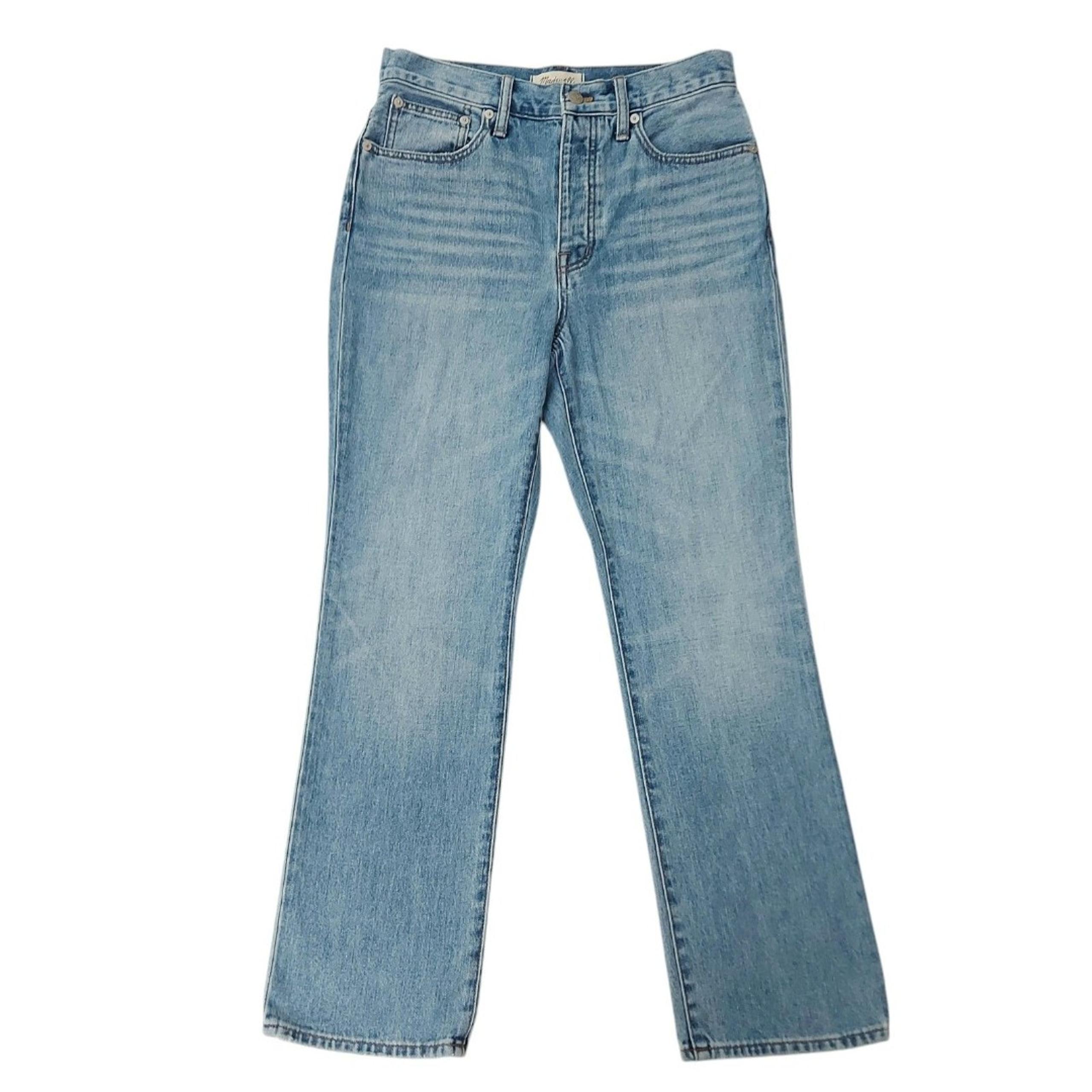Madewell Jeans Womens 26 Blue Slim Demi-Boot Button Fly Cotton High Rise Denim