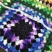 Vintage Crochet Granny Continuous Square Around The World Throw Blanket Colorful